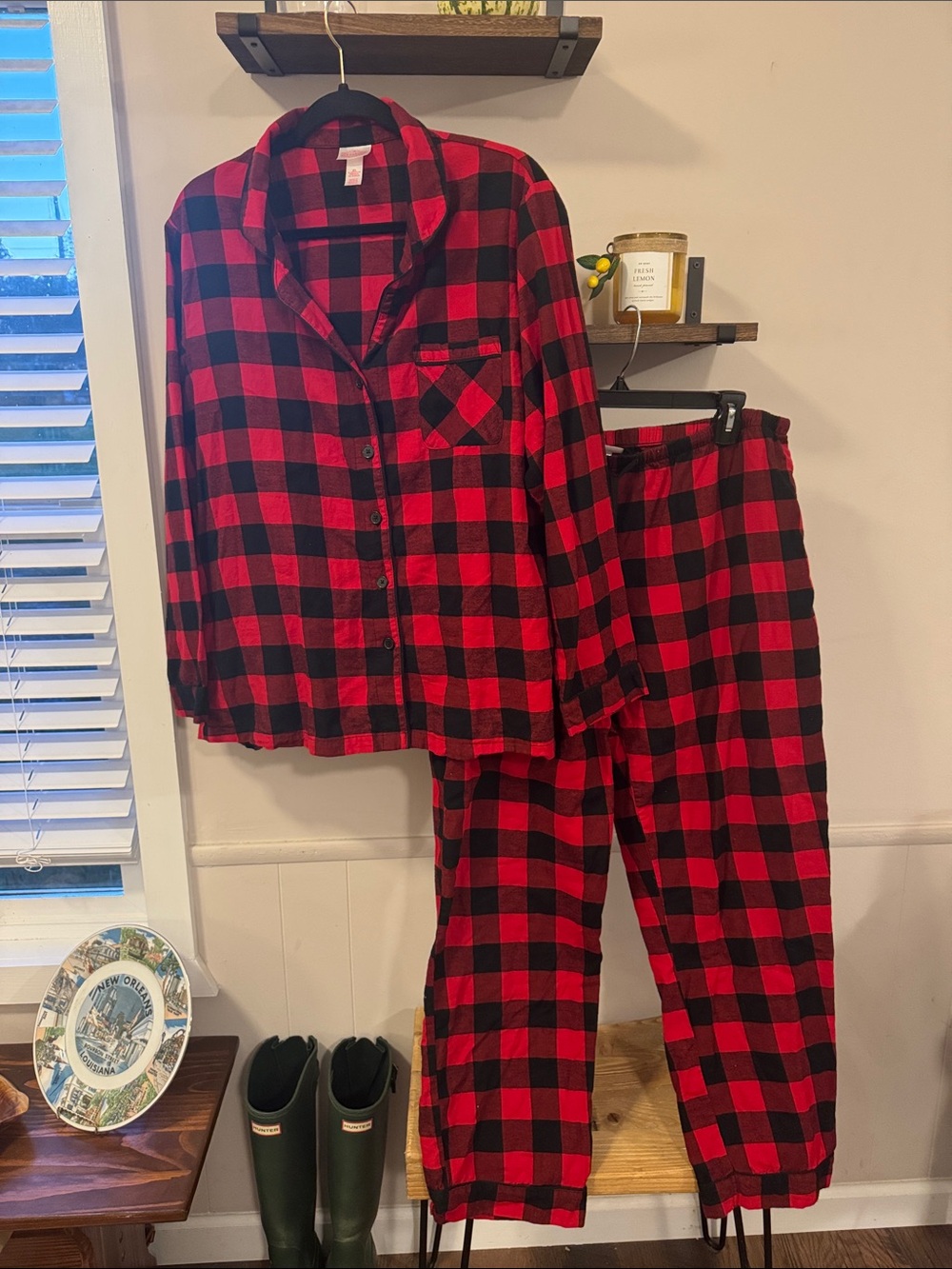 Buffalo Check Red Pajama Set size XL